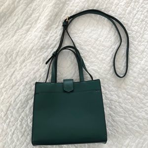 Hunter Green Square crossbody / handbag